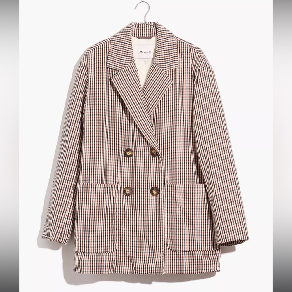 Madewell Padded Jacket in Plaid